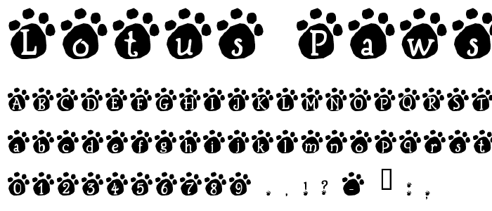 Lotus Paws font